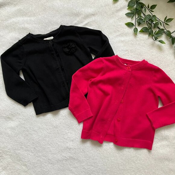 Est. 1989 & Joe Fresh Toddler Baby Cardigan Bundle 12-18M | Black Pink VGUC/GUC - Picture 1 of 16